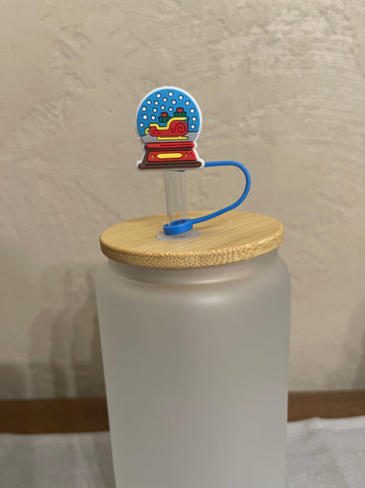 Snow Globe Straw Topper