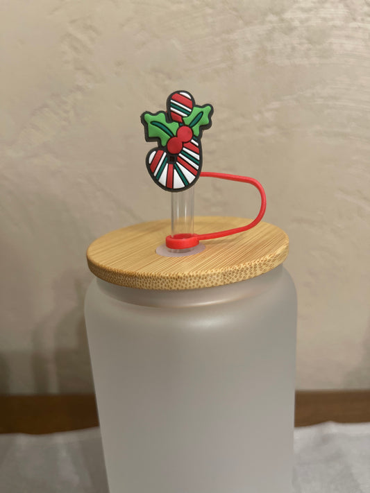 Candy Cane Straw Topper