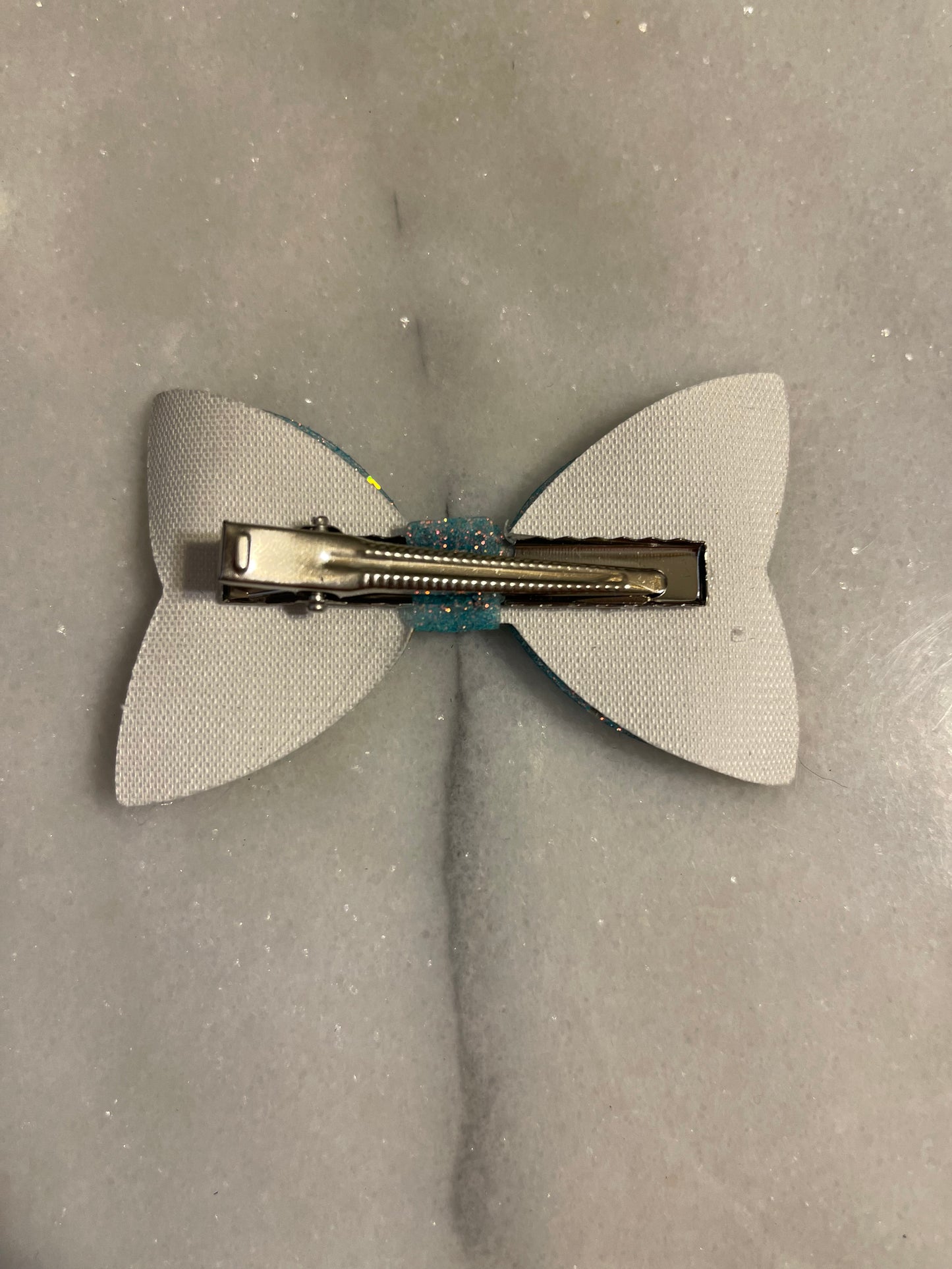 Gold/Blue Sparkle Bow