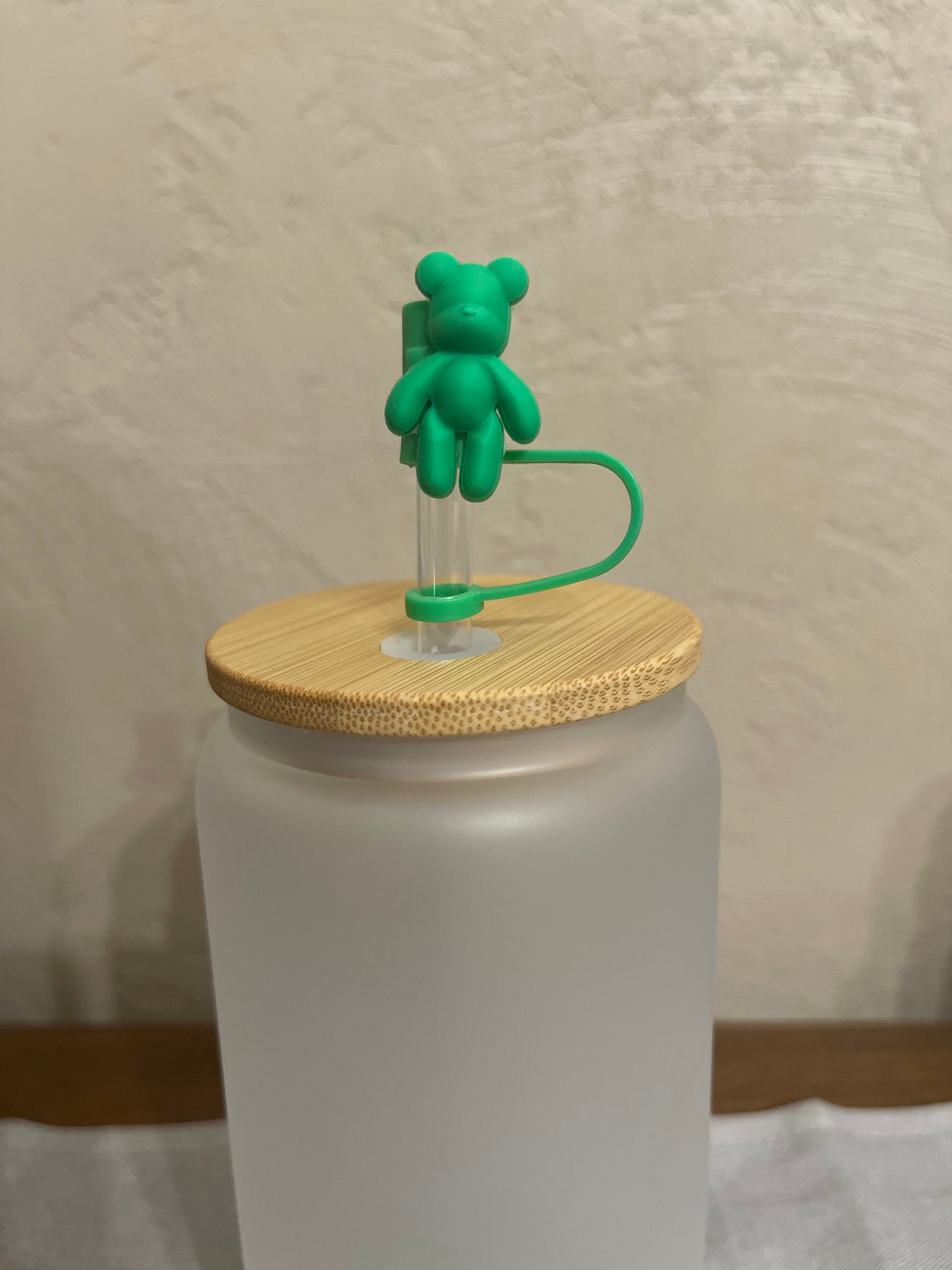 Green Bear Straw Topper