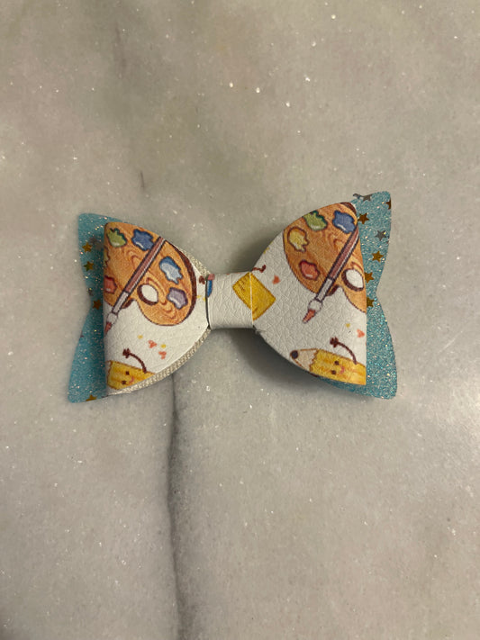 Blue Sparkle Art Bow