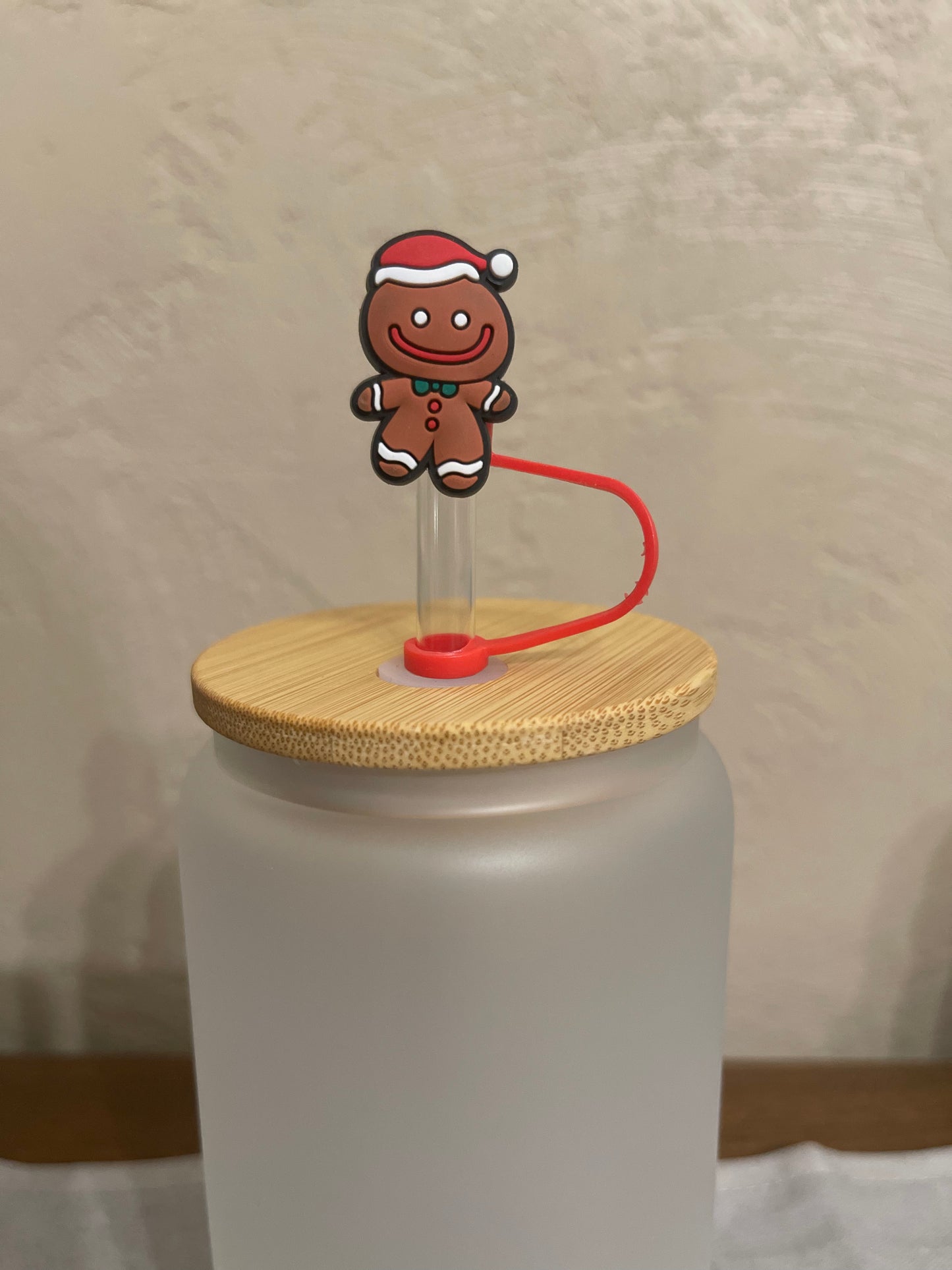 Gingerbread Man Straw Topper