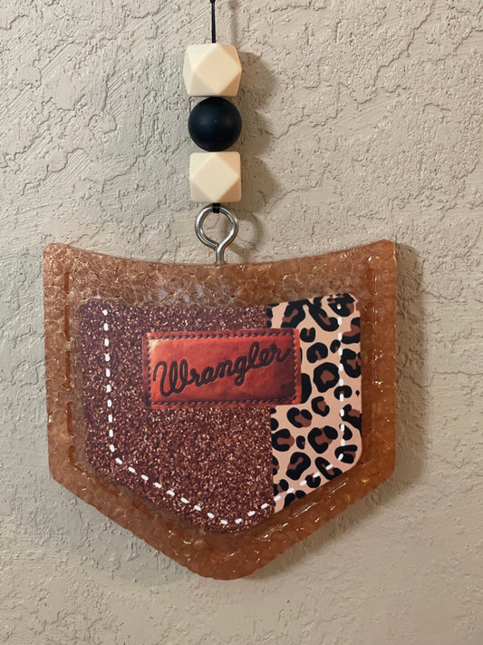 Brown Wrangler Freshie - Scent: Pink Sugar