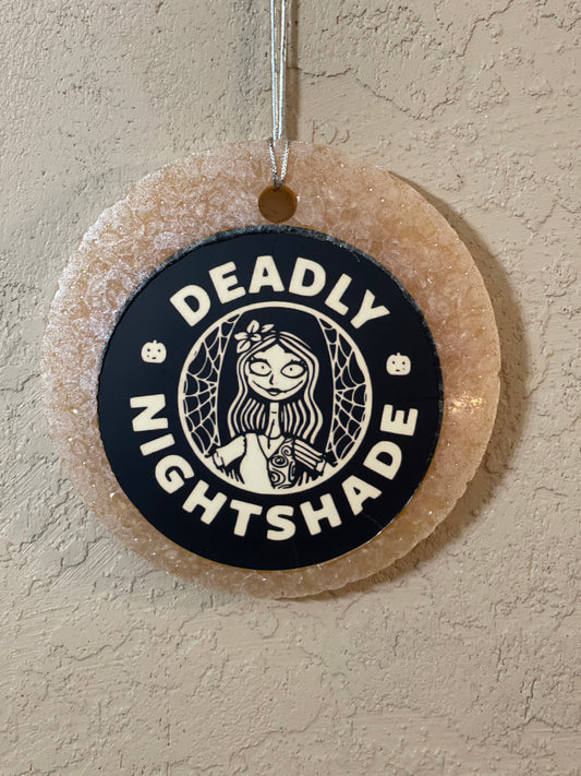 Deadly Nightshade Freshie - Scent: Cinnamon Buns