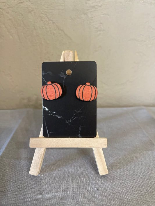 Orange Pumpkin Earrings