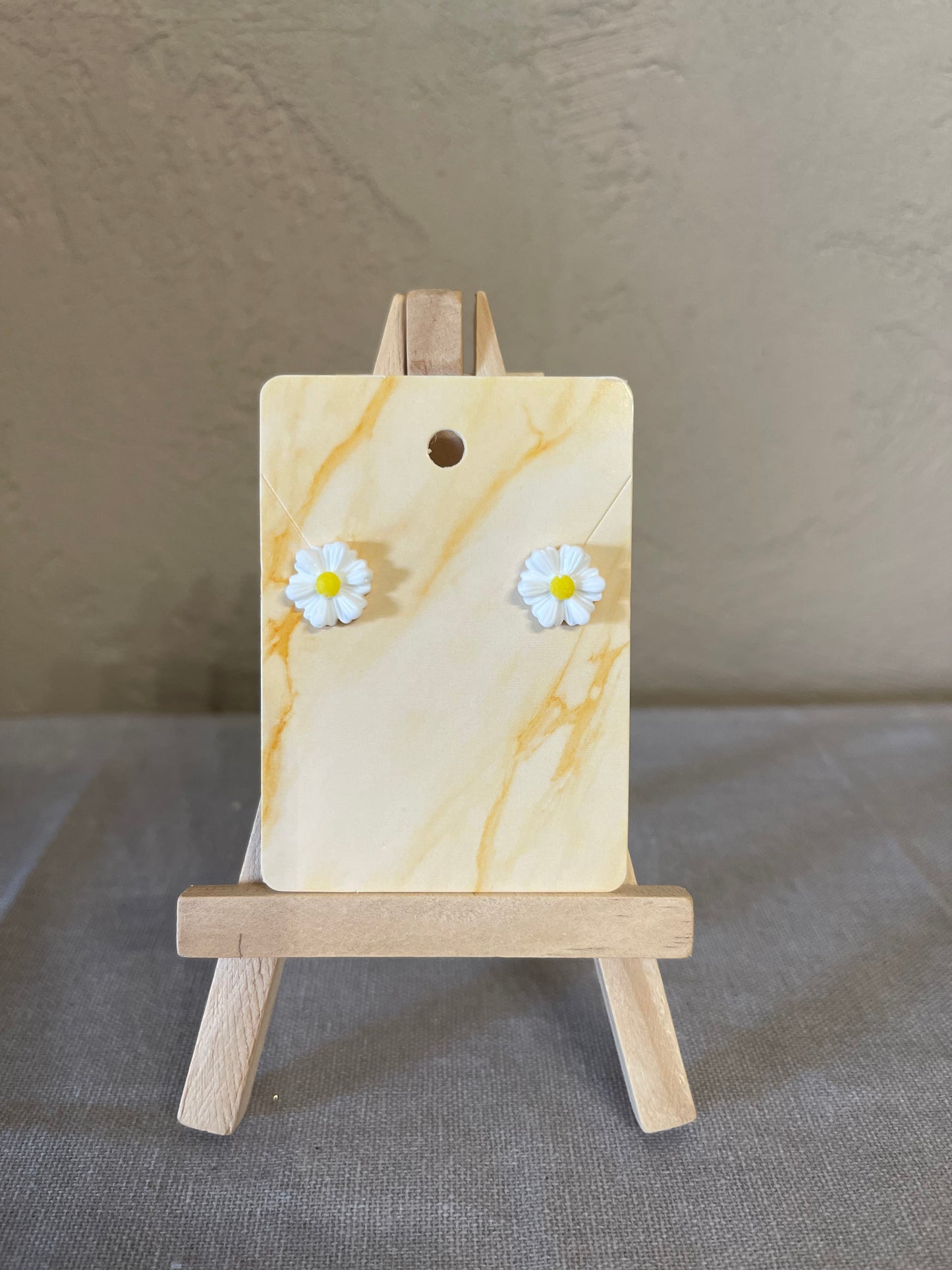 White Daisy Earrings