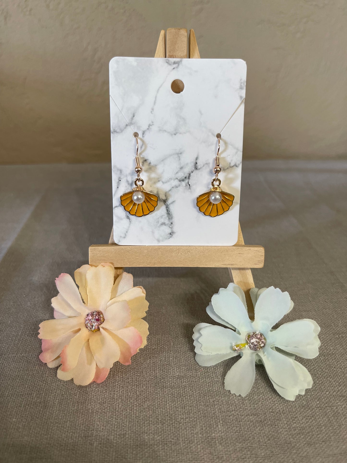 Yellow Pearl Earrings